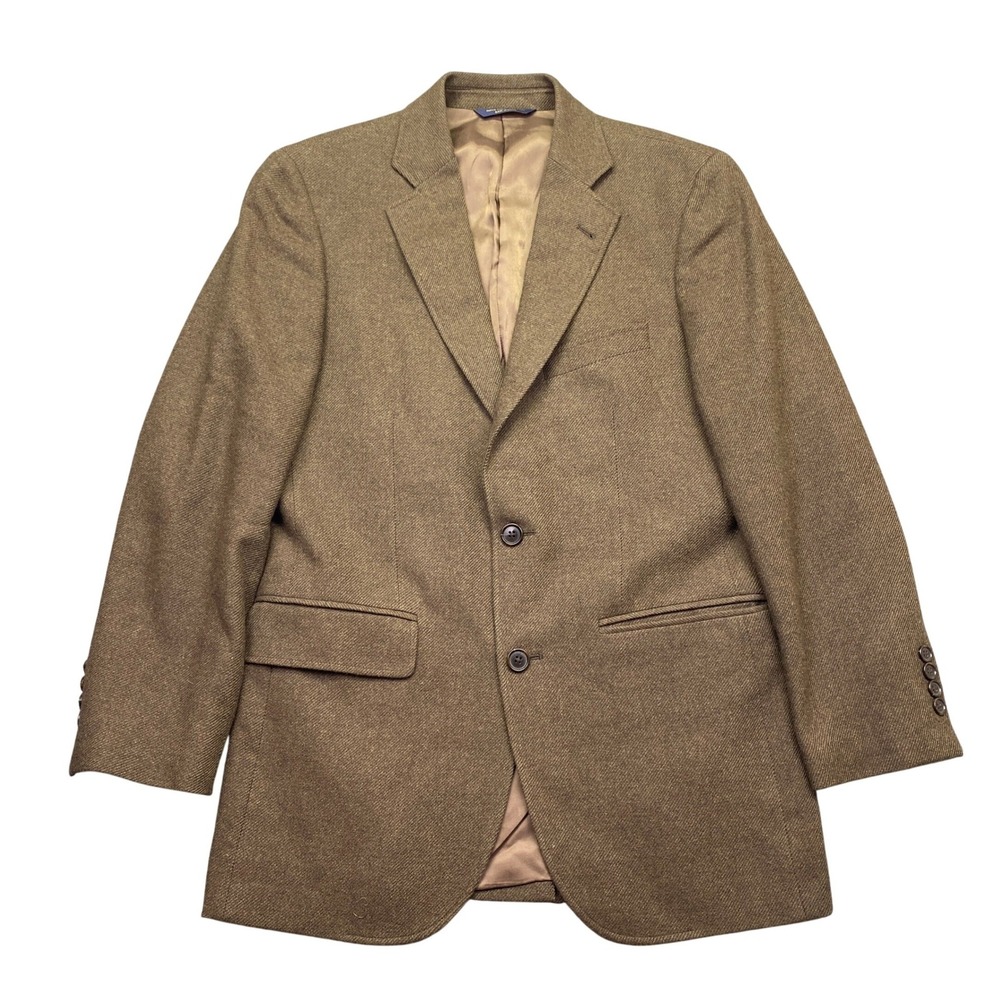 Brooks Brothers 1818 Madison Brown Tweed Blazer 36R Wool Cashmere Moon England